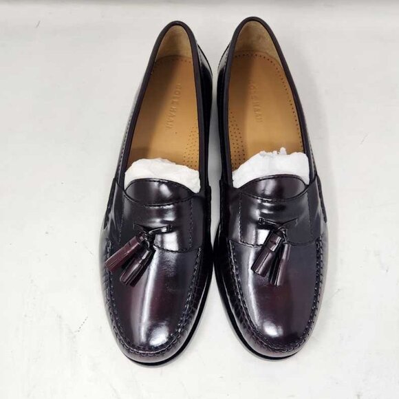 Men\'s 11.5 Cole Haan pinch tassel burgundy loafers slip on shoes 03507 main image 10